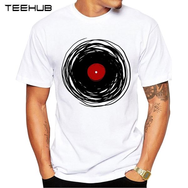 

2019 teehub summer fashion retro vinyl record printed t-shirt short sleeve popular design novelty tee