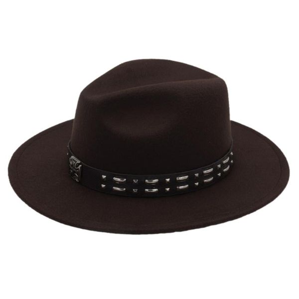 

fashion 100% wool men fedora hat wide brim steampunk belt chapeu feminino jazz godfather jazz cap size 56-58cm, Blue;gray