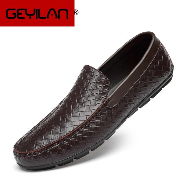 

марка мода лето стиль мягкие мокасины мокасины мужчины высокого качества из натуральной кожи обувь мужчины квартиры gommino вождения обувь, Black