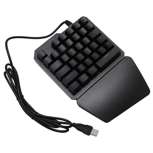 

35 keys blue switch mini gaming keypad led backlight wired usb keyboard one handed mechanical keyboard for laptop