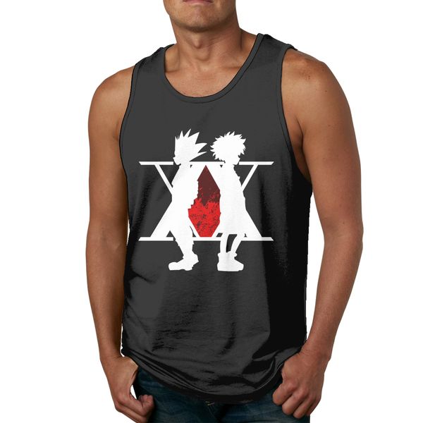 

hunter x anime sleeveless tank picture custom o-neck rock and roll 100% cotton tank top