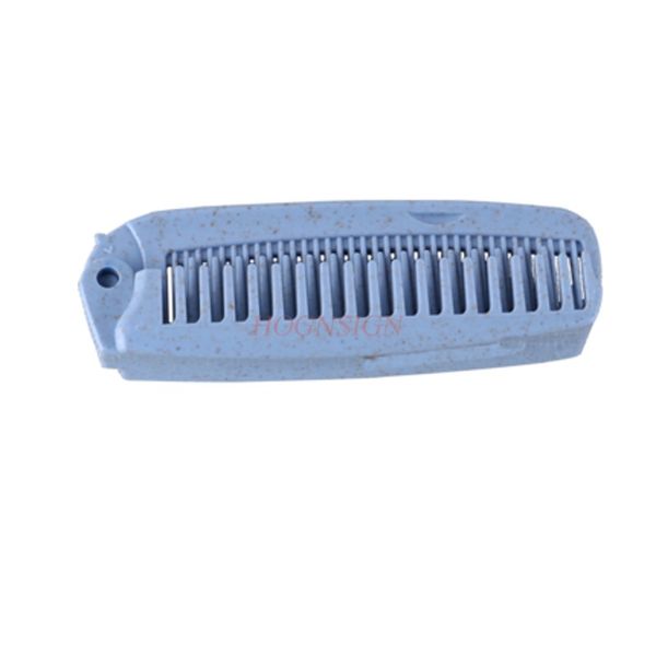 

hair brushes plastic hairbrush for female portable hairdressing supplies comb hard tooth folding combs cute men and women, Silver