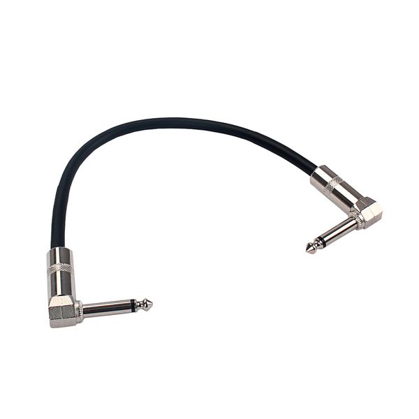 

durable 30cm guitar effector effect pedal cable cord 6.35mm right angle jack wire