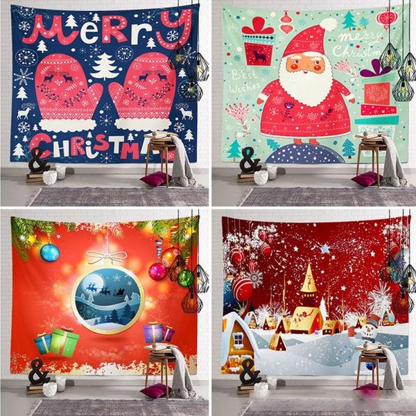 

christmas decorations tapestry santa claus wall hanging mats xmas new year tablecloth picnic blanket sofa cover home decor