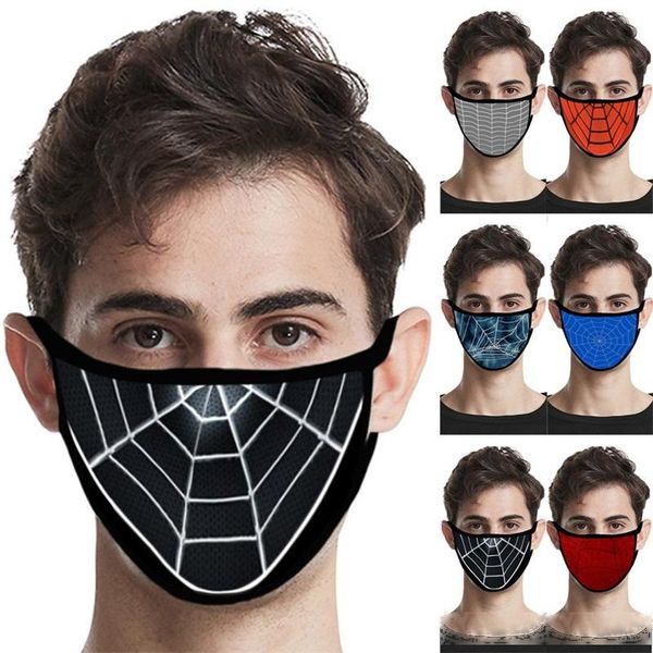 

protective mascarilla breathable respirator cotton face mouth mask man spider web washable dustproof warmth newÂ arrival 6 styles 3yd d2