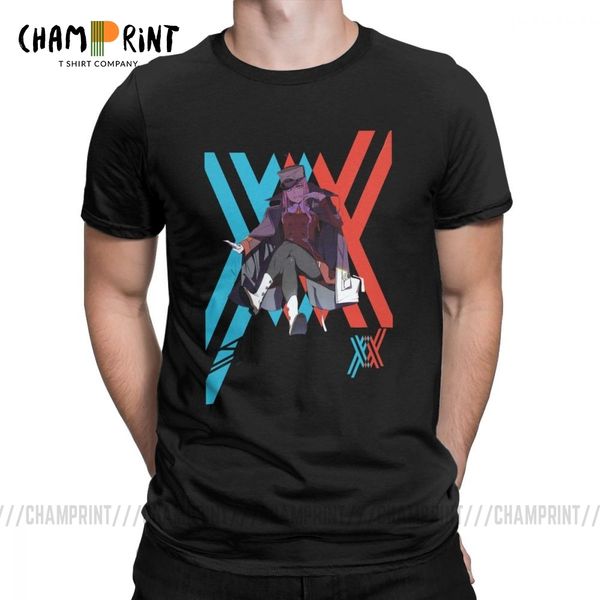

darling in the franxx zero two t-shirt cool men's t shirt short sleeved clothing 100% cotton tees plus size funny gift clothes
