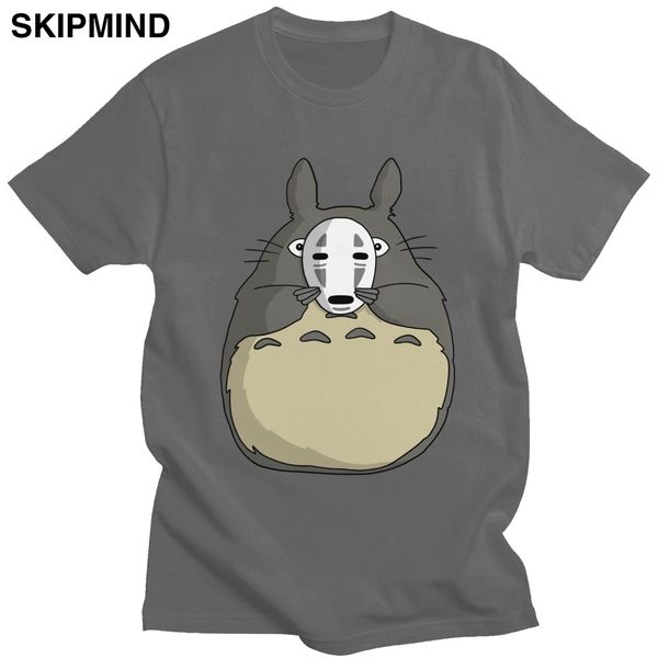 

funny my neighbor totoro tshirt man 100% cotton japanese animation no face studio ghibli spirit tee short sleeve printed t-shirt