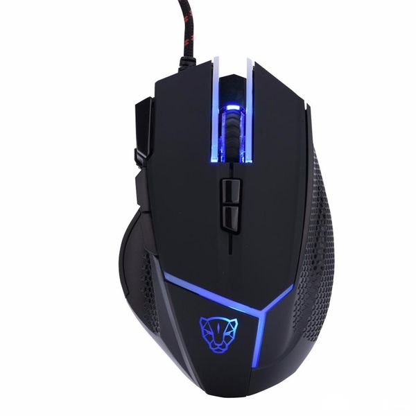 

motospeed v18 gaming wired mouse mice 4000dpi high precision optical 9 keys 8 colors led backlight for pro gamer desklaptop