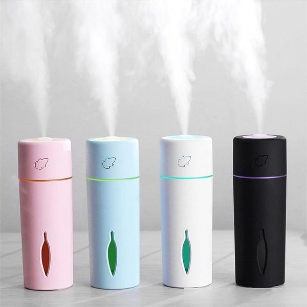 

mini humidifiers mute ultrasonic diffusers humidifier filter with micro usb cables leaf 7 color led lights for car work office l home