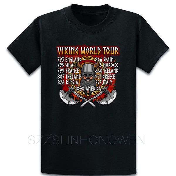 

viking world tour t shirt cool o neck cotton trend breathable create spring autumn famous shirt