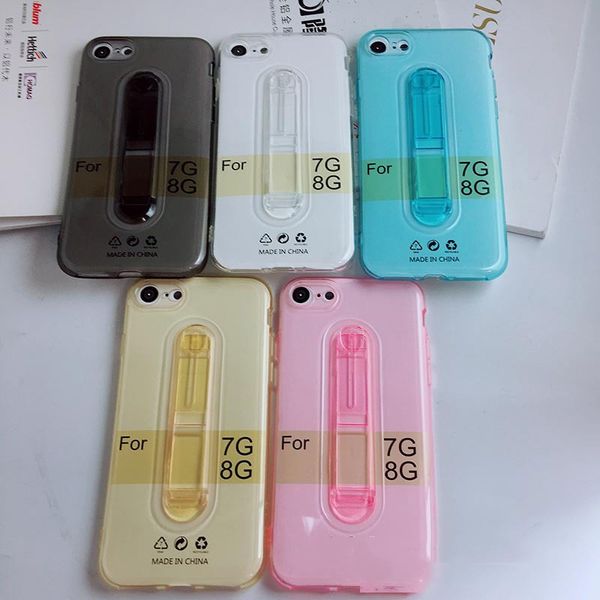 

clear wristband strap phone cases for iphone 11 pro max xs x xr 7 8 6s plus case transparent stand tpu back cover covers