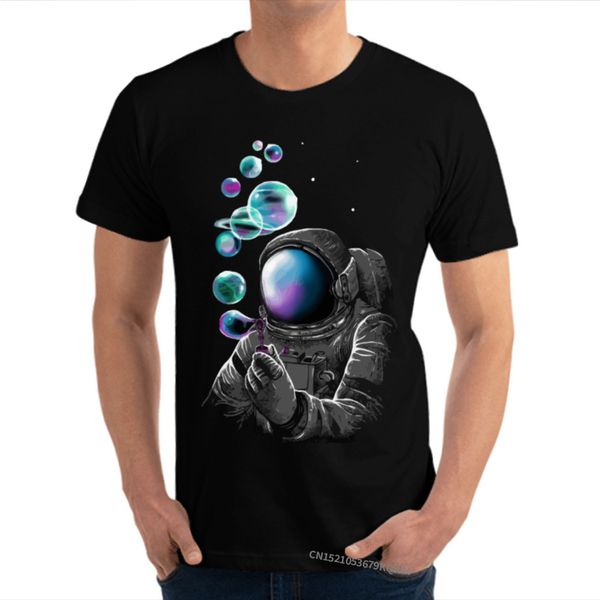 

cool space astronaut and plantes printing cotton t shirts for men funny t shirt funny autumn crewneck t-shirts leisure