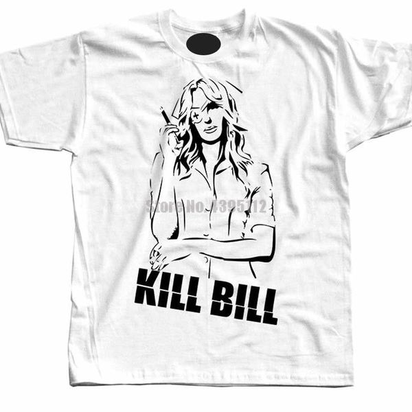 

kill bill movie poster women tee 100% cotton t-shirts streetwear fashion cool logo black and white for