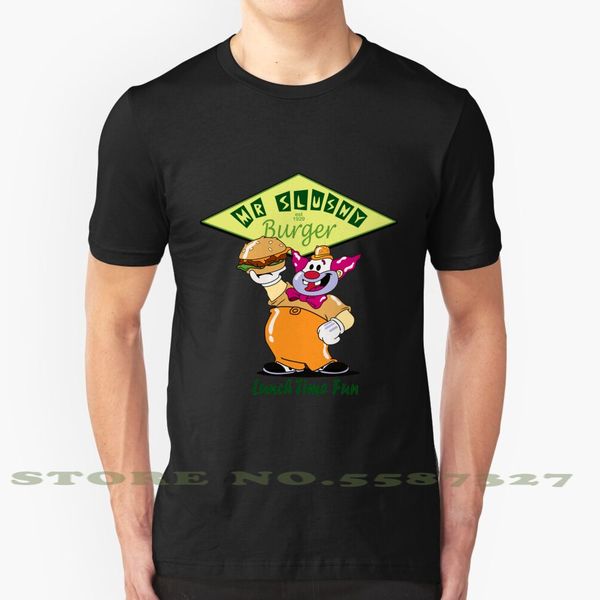 

phineas & ferb - slushy burger graphic custom funny tshirt phineas ferb slushy burger clown jeremy perry