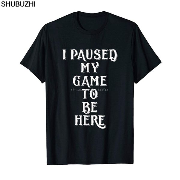 

я приостановлено мои игры здесь быть смешной gamer мальчиков мужчины хлопка лето вокруг шеи мужская мода дешевые пользовательские футболки s