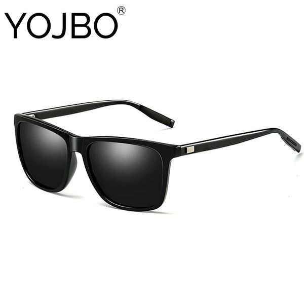 

yojbo retro sunglasses men polarized 2020 fashion women vintage brand designer square sun glasses gafas de sol hombre, White;black