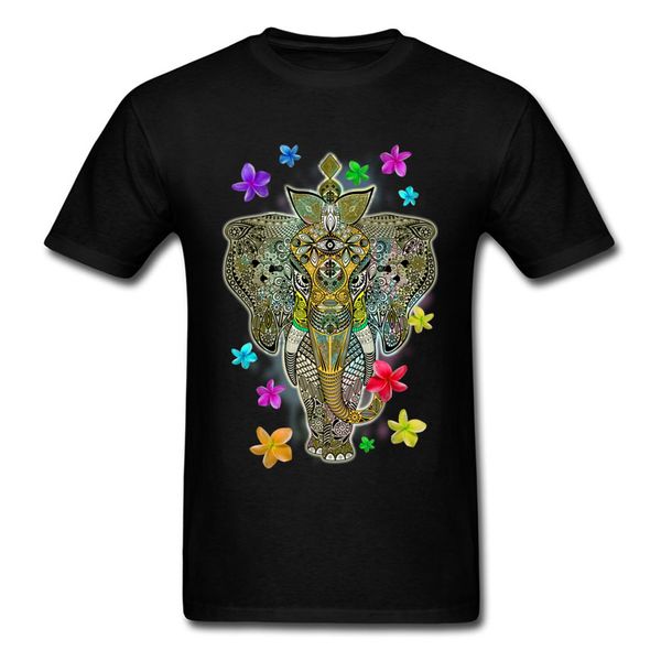 

слон zentangle doodle art отец день 100% хлопок o шеи топов рубашки с коротким рукавом летом футболок +2018 горячего t shirt