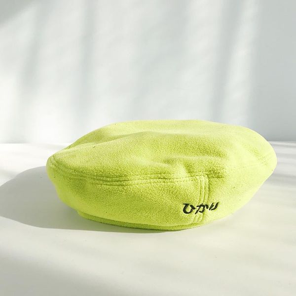 

berets embroidery beret hats for girls vintage winter autumn female solid plus velvet octagonal caps flat capsberet femme, Blue;gray