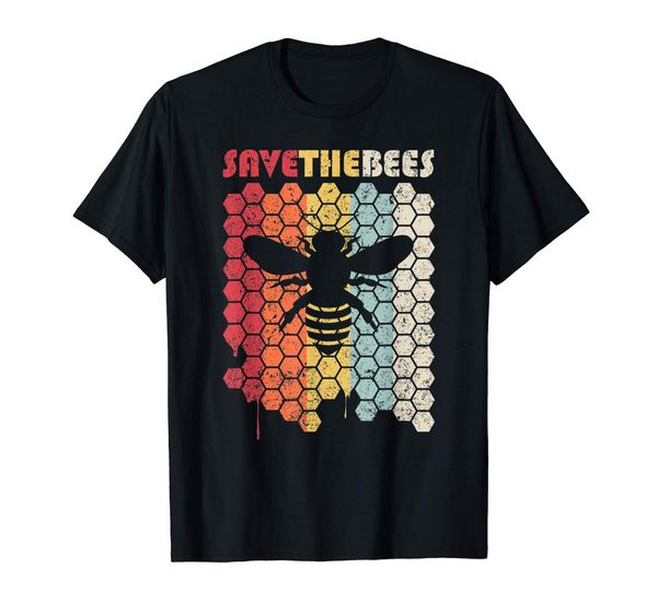 

save the bees shirt. retro style climate change t-shirt