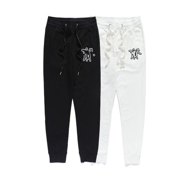 

2020 Casual Pants Men Trousers Sweatpants Elastic Waist letter Printed Fitness Sweatpants Black White Joggers Pants Plus Size DR 02