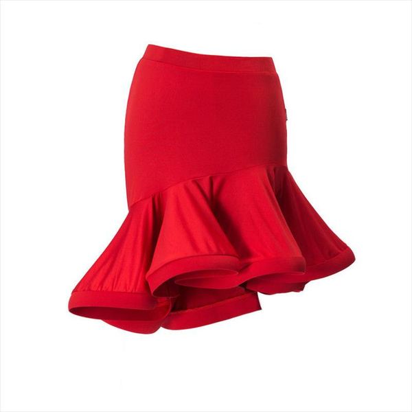 

women mini skirt 2020 new fashion latin square ballroom solid color black red flare dance skirts womens skirts