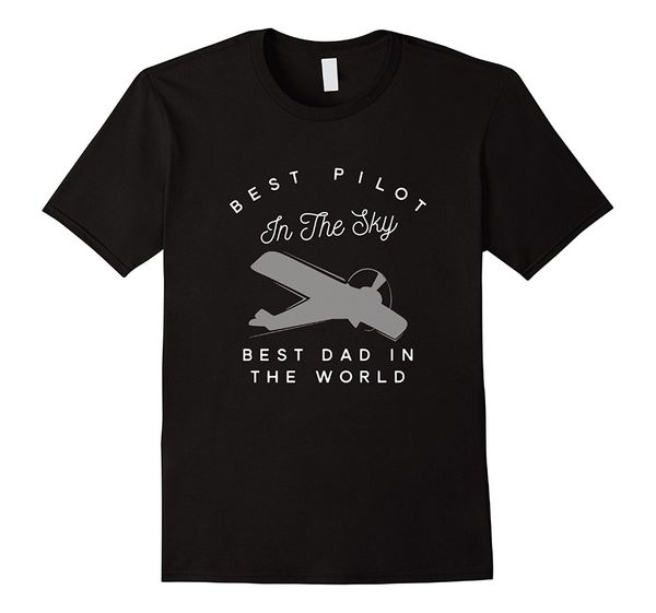 

2019 new fashion brand clothing different colours mens dad father airplane pilot t shirt birth day print tee shirt