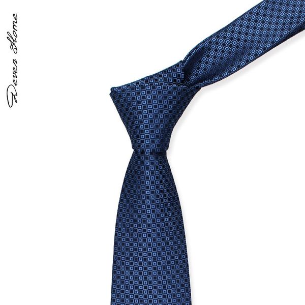 

2020 designer new fashion navy blue plaid circle 8cm ties for men necktie work business formal suit with gift box, Black;gray