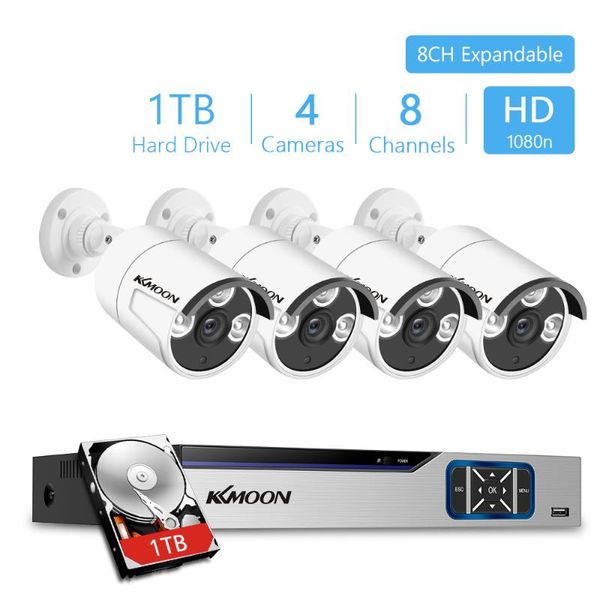 

8ch dvr video surveillance system ahd camera system analog hd dvr security camera kit indoor&outdoor 1080p ir night vision