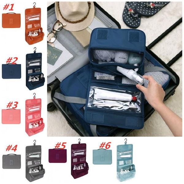 

new 6color pure color foldable travel storage bag hanging wash bag portable travel finishing cosmetic bag home storaget2d5067