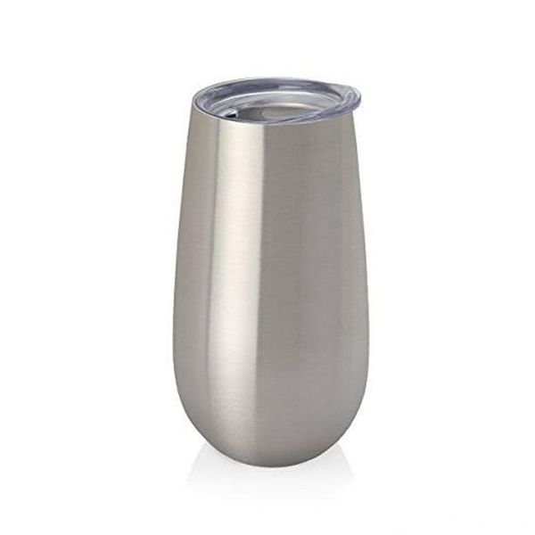 

6oz tumbler egg cups stemless wine glasses cup double wall stainless steel tumblers vacuum insulated 7 colors beer mugs with gift box