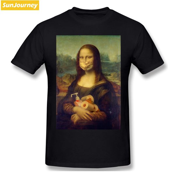 

2020 mona lisa retro t shirt plus size o-neck cotton custom short sleeve men clothing