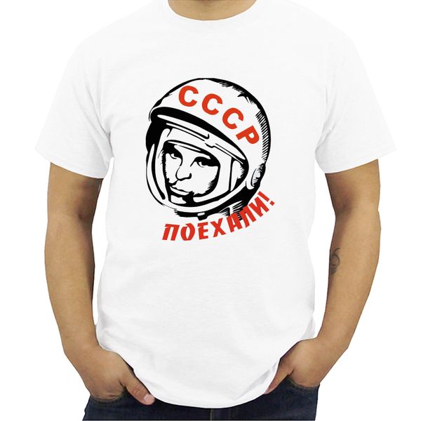 

cccp ussr gagarin t shirt new design new printed short sleeve men's t-shirt summer cool o-neck men clothing casual clothing