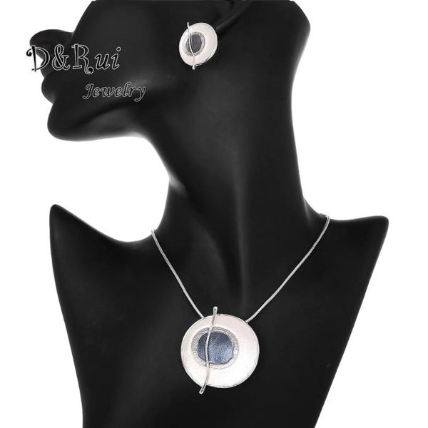 

earrings & necklace exquisite geometric pendant women's fashion alloy snake chains pendants necklaces jewelry sets for women mother set, Silver