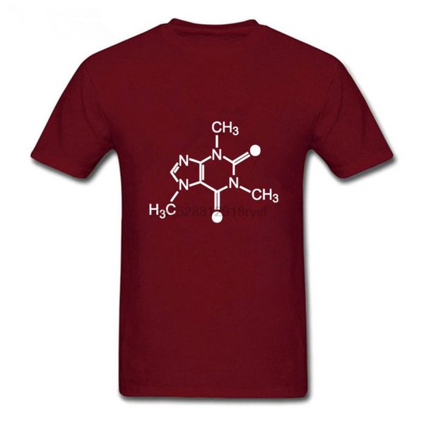 

comic men t shirts great quality funny man cotton caffeine molecule fashion chemical formulas t-shirt men fashion brand clothing
