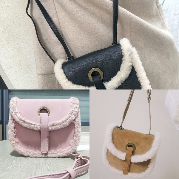 

wool 2019 winter new fluff shoulder messenger frosted bag saddle bagshoulder bag saddle bagbag lv0kw