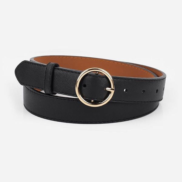 

fashion pu ms. decorative pin buckle leather belt wild nv zi ku better sense waistband, Black;brown