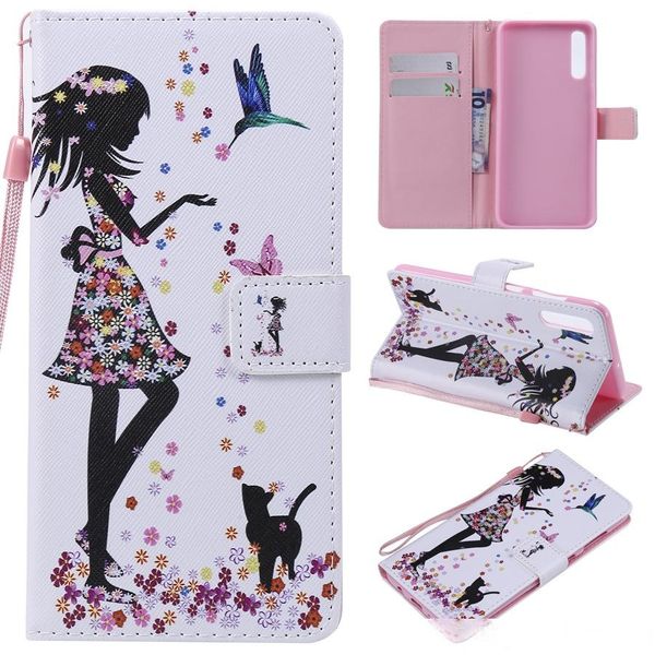

a7 2019 flip leather case for samsung galaxy a70 case sm-a705f wallet cases for galaxy a40 sm-a405f cover fundas