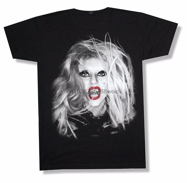 

t shirt design website mencrew neck short sleeve lady gaga bitch teeth menfashion t shirt printing machine t shirts