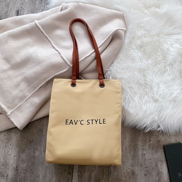

canvas tote bag female 2020 new female bag ins versatile large-capacity shopping korean style foreign shoulder