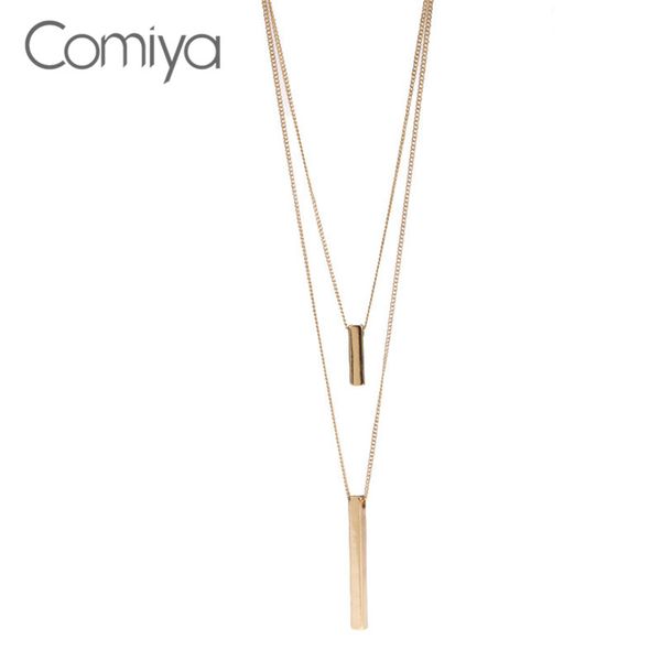 

comiya wholesale price multi-layers necklace three colours simple trendy long necklaces bisuteria mujer zinc alloy bijoux, Silver