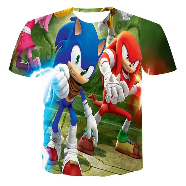 

boys cartoon sonic hedgehog blue men baby 3d print shirts humor harajuku hentai men clothing