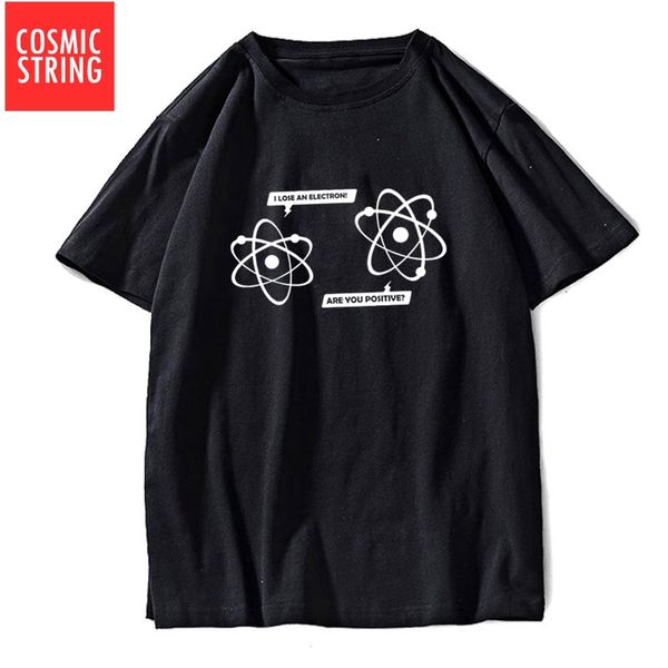 

cosmic string 100% cotton cool short sleeve men t shirt casual loose quantum mechanics men tshirt o-neck t-shirt mens tee shirt