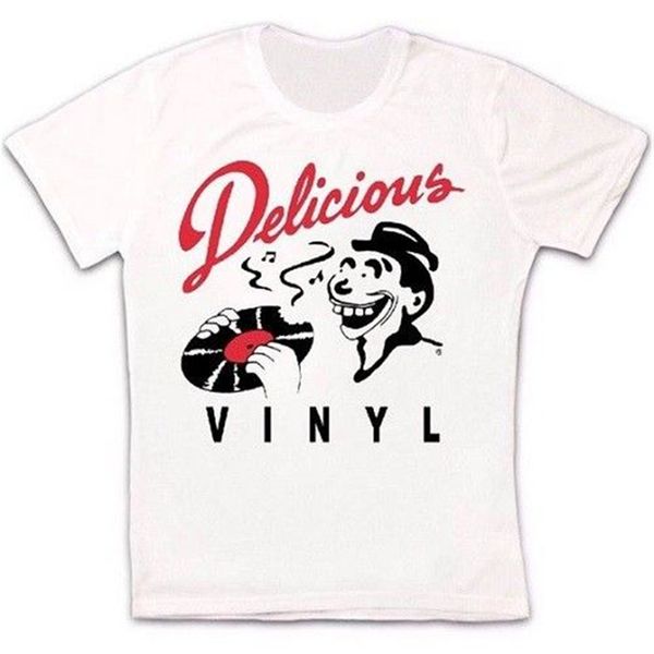 

delicious vinly music record label rap hip hop retro vintage t shirt 1137 slim fit tee shirt