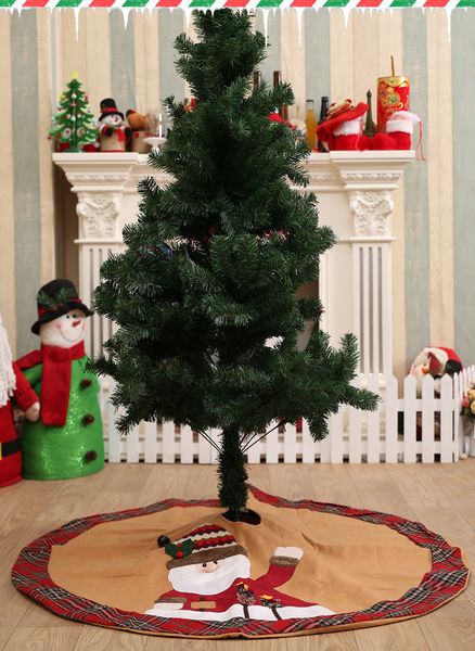 Nuove decorazioni natalizie Gonna per albero Grembiule natalizio Gonna per albero di Natale in tessuto di alta qualità 105 cm Commercio all'ingrosso Europa e America 2021 Capodanno