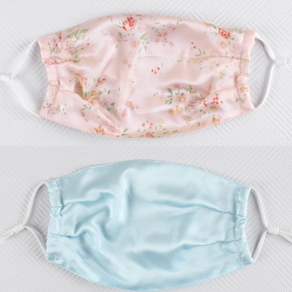 

print floral silk fashion face mask dustproof sun-resistant masks women summer thin mouth wqfq
