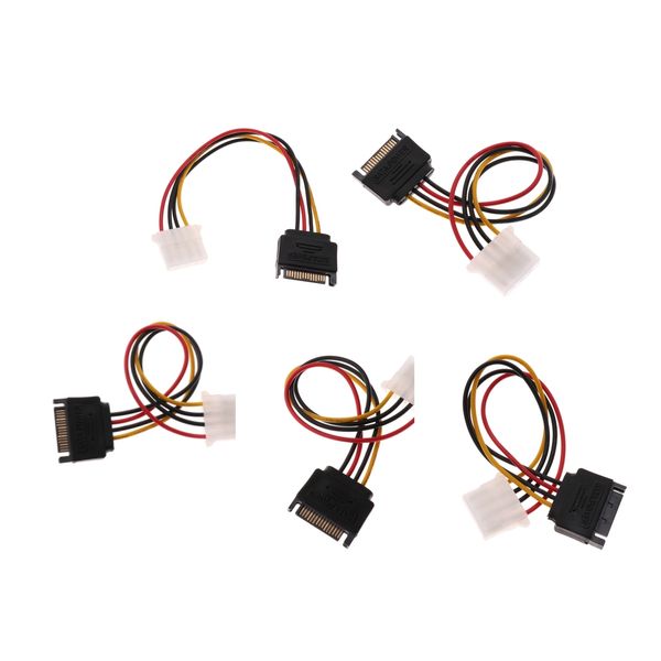 

5шт 7.7in 4pin женщины с 15pin sata мужской адаптер питания кабель для pc case