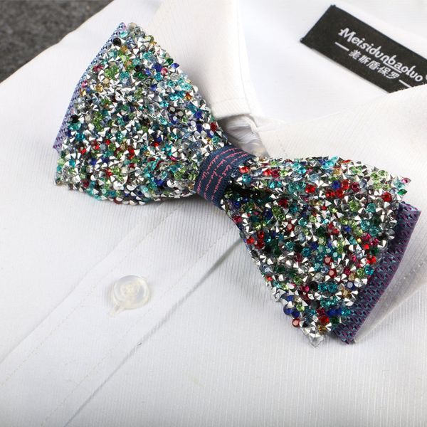 

neck ties fashion bowtie men wedding 2021 pajaritas british diamond knot and bow tie party groom groomsmen cravate pour homme, Blue;purple