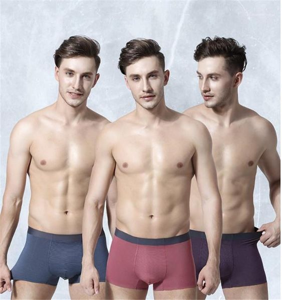 

casual comfortable mens fashion solid color mens clothing boxers breathable underpants mens designer dropshipping underpants, Black;white