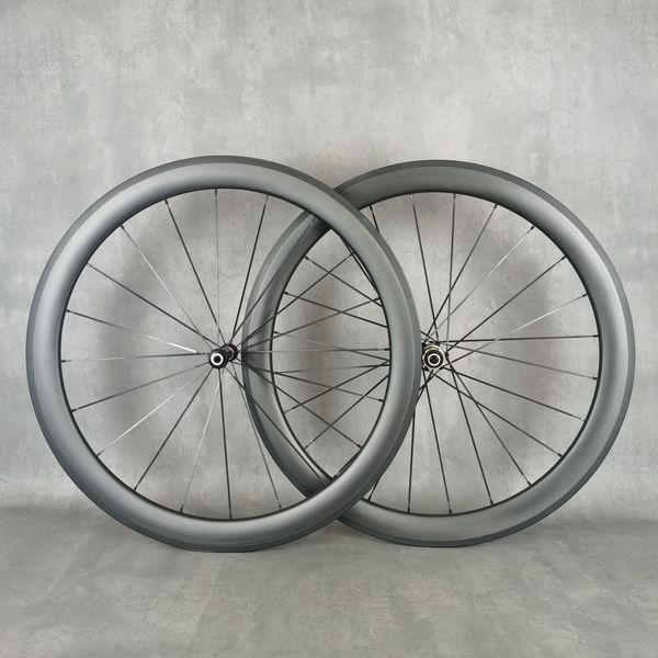 

700c road carbon wheelset 50mm depth 25mm width clincher/tubeless/tubular novatec 511/522 hubs with ud matte v brake 20-24 hole
