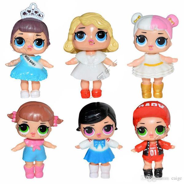 

6 style lol doll child toy pvc action figure doll decoration sister baby doll lol 6pcs/lot 7cm